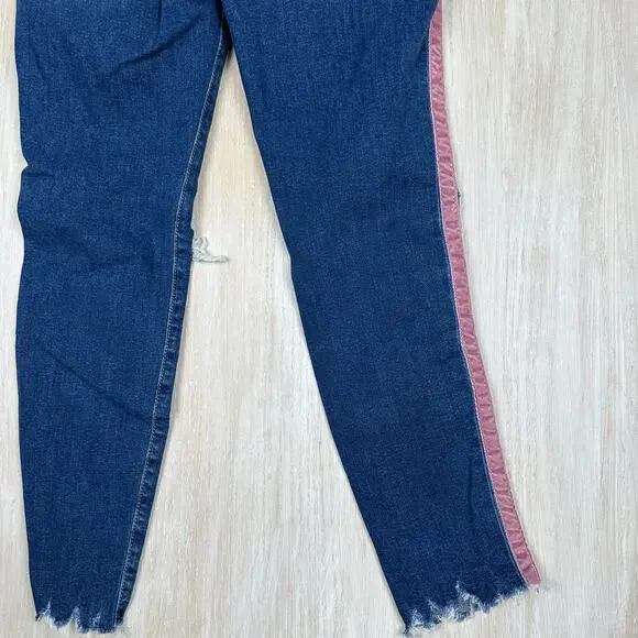 Joe's Jeans Honey High Rise Curvy Skinny Ankle Side Stripe Raina Distressed 29 - Picture 13 of 15